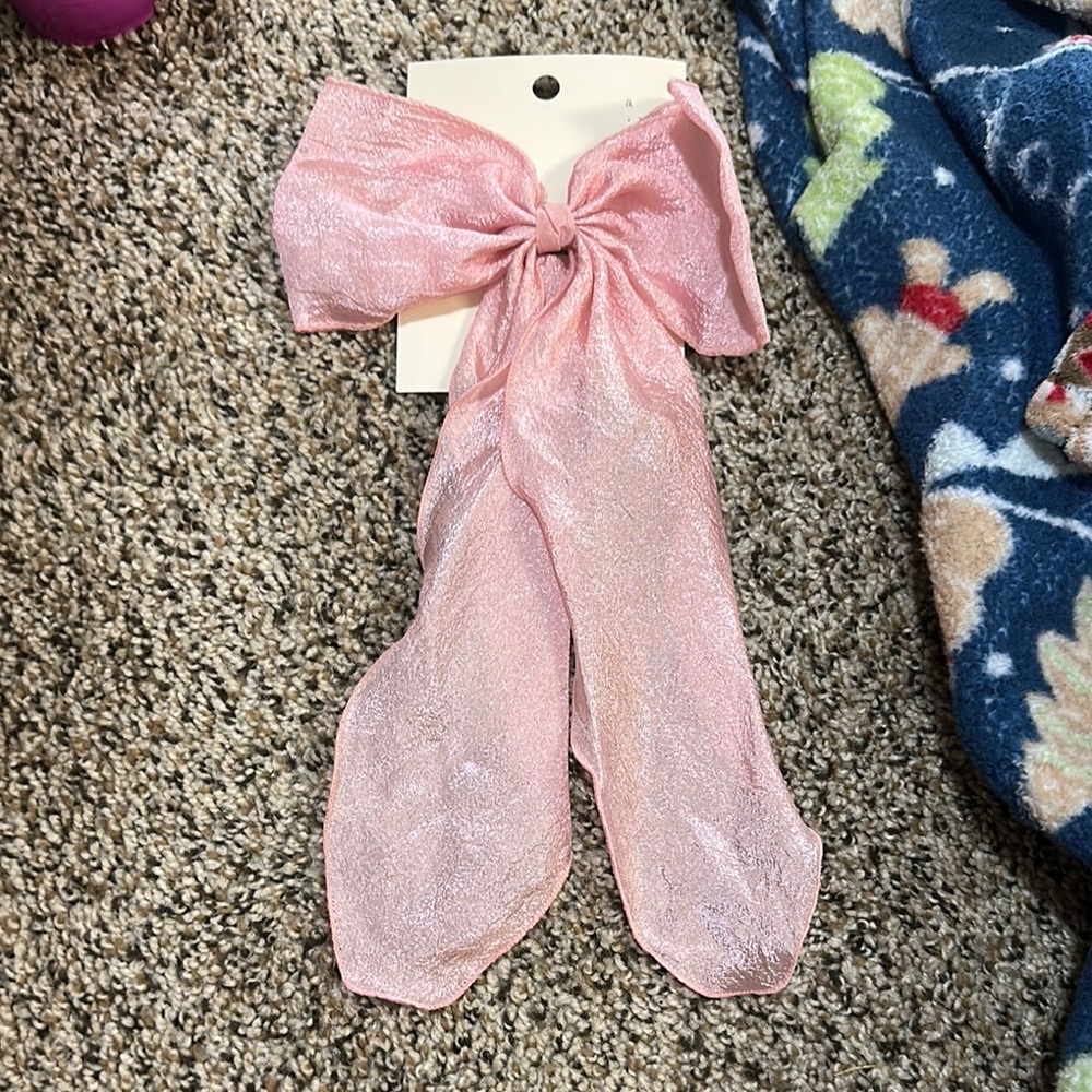 Pink Sheer Hair Bow
